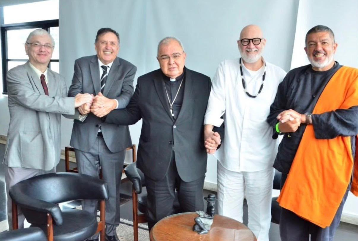 Márcio de Jagun com o Cardeal Arcebispo D. Orani Tempesta
